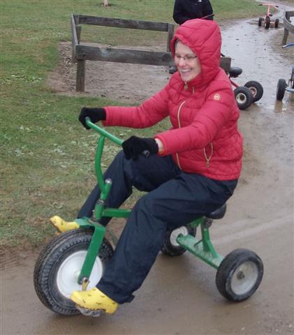 Sue on bike